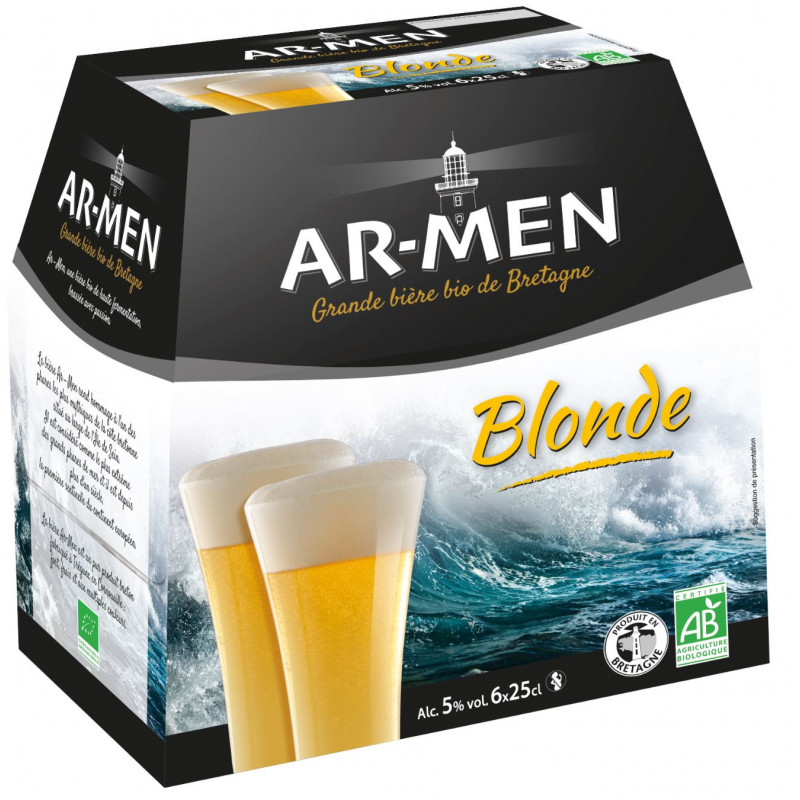 Bière blonde Ar-Men Pack 6x25 cl