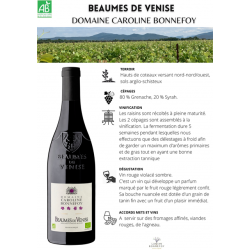 Vin Rouge AOP Beaumes de Venise Domaine Caroline Bonnefoy 75cl