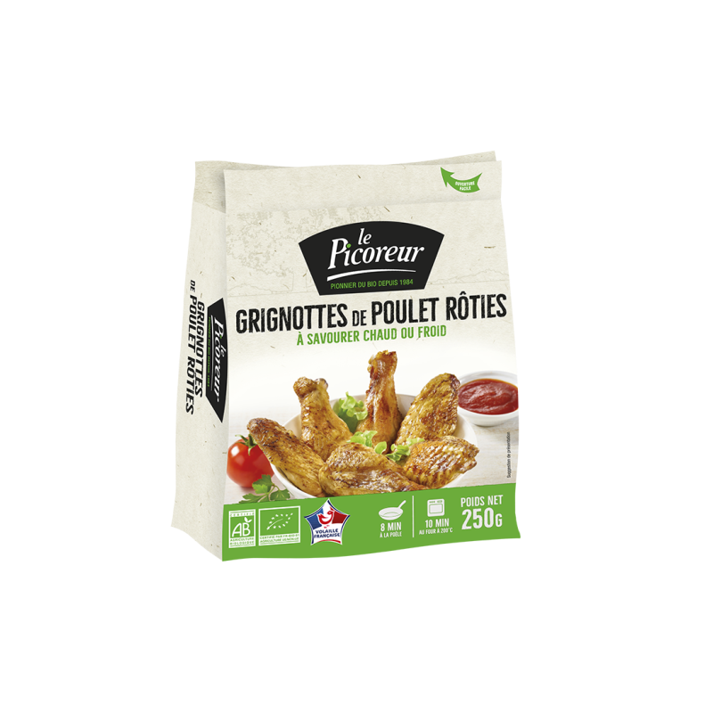 Grignottes de poulet rôti nature" sachet 250g"