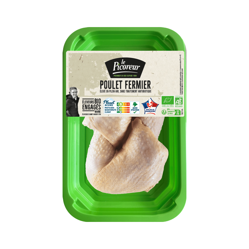 Cuisse de poulet blanc fermier (x2) 550g