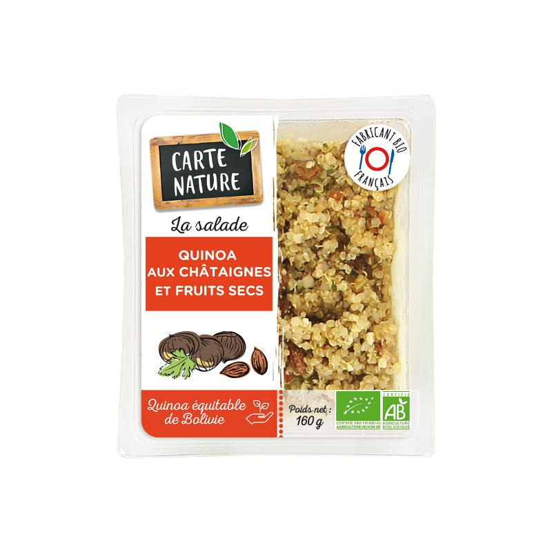 Quinoa aux châtaignes et fruits secs 160g