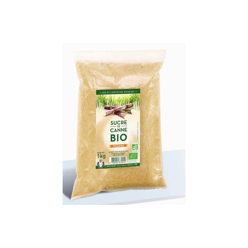 Sucre de canne brun poudre Brésil, commerce équitable sachet 1kg