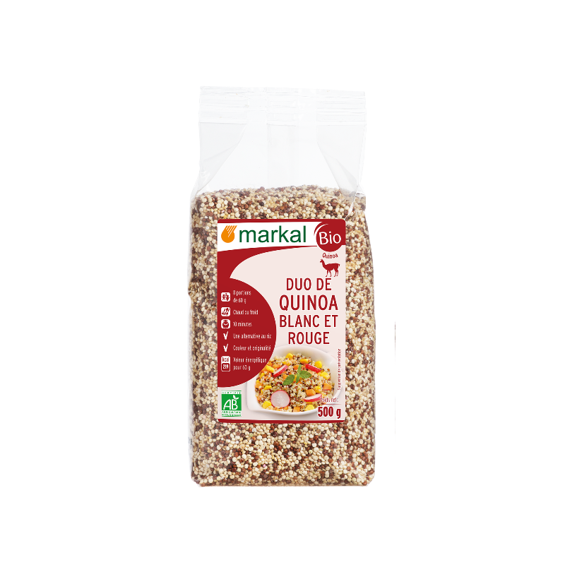 Graine de quinoa réal duo rouge et blanche 500g