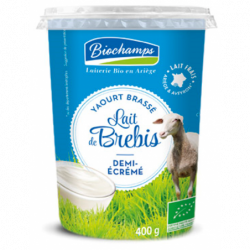 Yaourt brassé brebis nature, lait 1/2 écrémé 400g