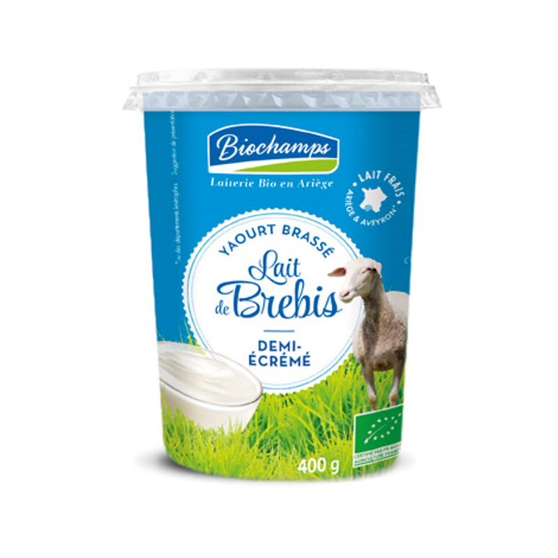 Yaourt brassé brebis nature, lait 1/2 écrémé 400g