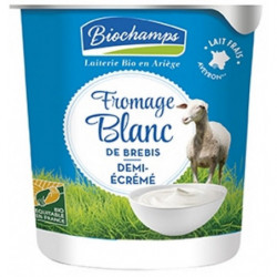 Fromage blanc brebis 1/2 écrémé 400g, sans présure animale