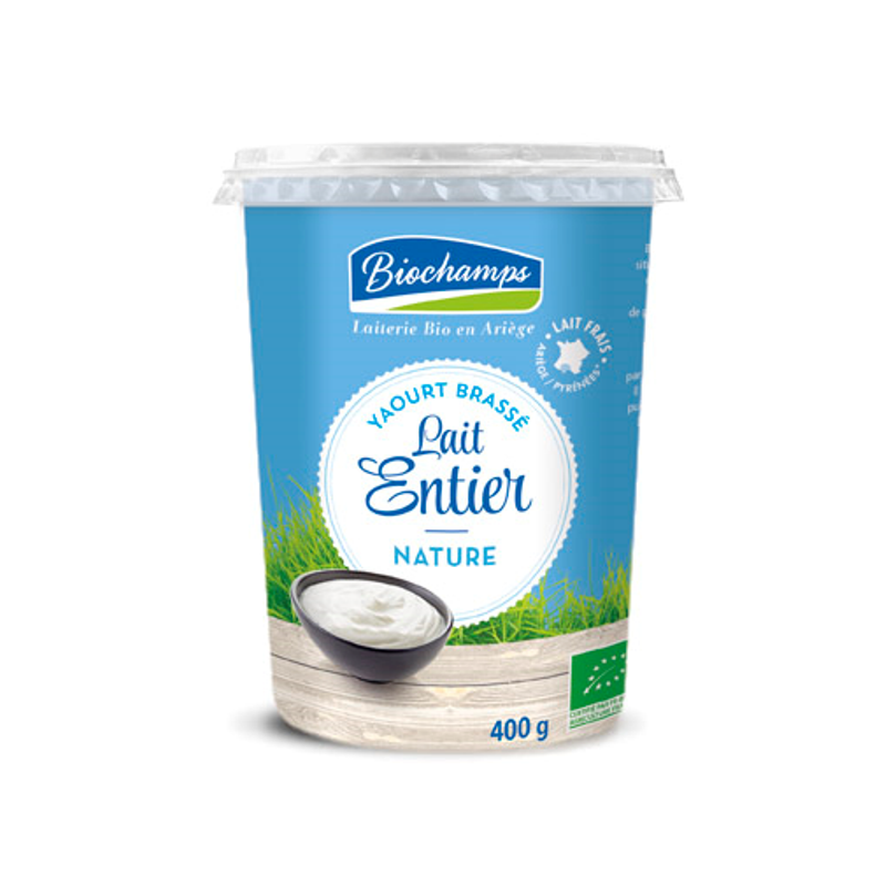 Yaourt brassé nature au lait entier 400g