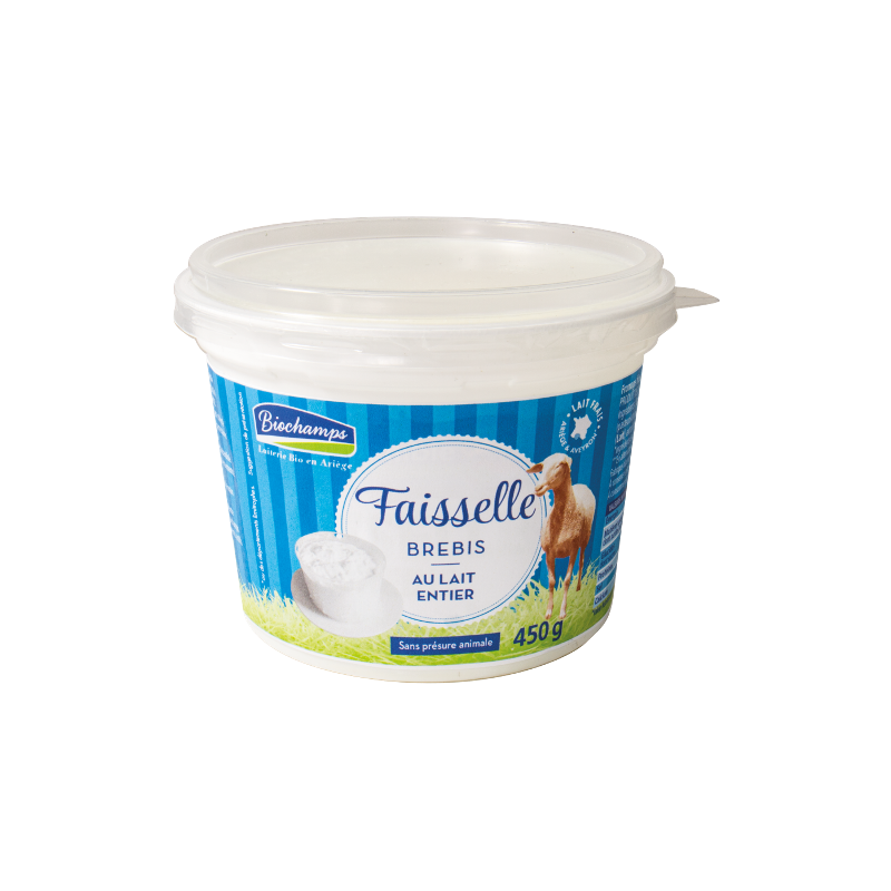 Faisselle de brebis au lait entier 450g, sans présure animale