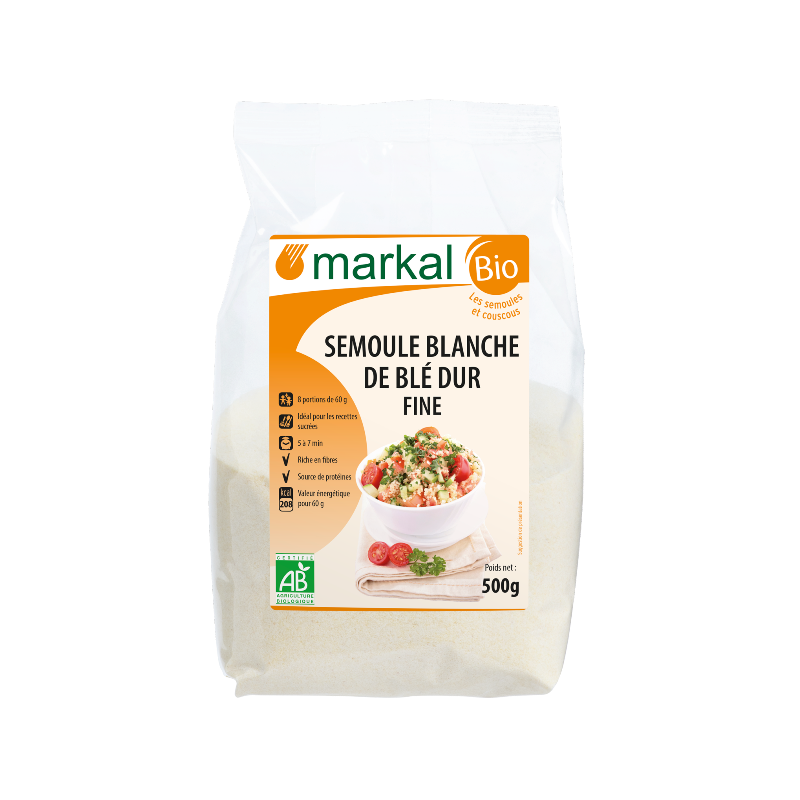 Semoule blé dur blanche fine 500g