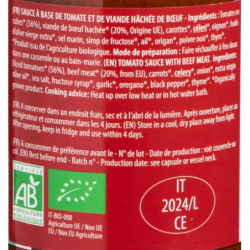 Sauce bolognaise à 20% de buf 350g