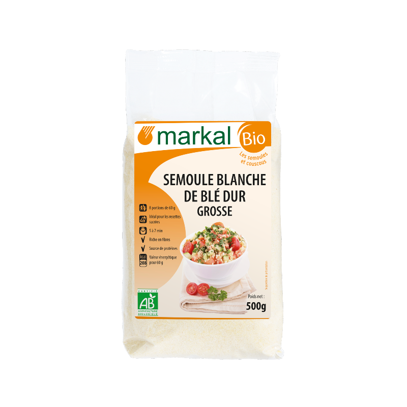 Semoule blé dur blanche grosse 500g